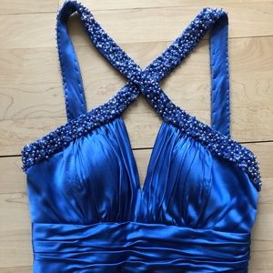 Marc Bouwer Glamit! Royal Blue Silk Prom Dress
